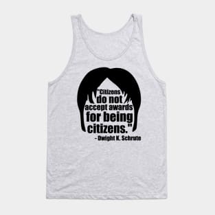 Dwight Schrute Citizens Award in Black Tank Top